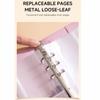 PU A5 Soft Budget Binder Planner 6 Hole Binder Pockets Savings Money Notebook Binder Colorful with 25pcs A5 Binder Pockets