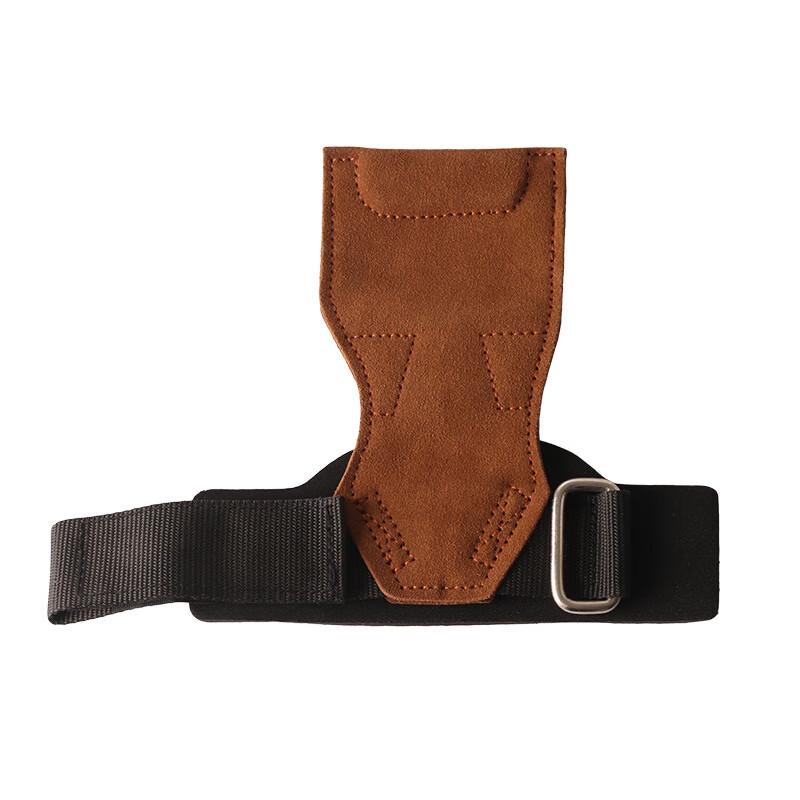 WEZHO Double-Layer Cowhide Fitness Lifting Grip