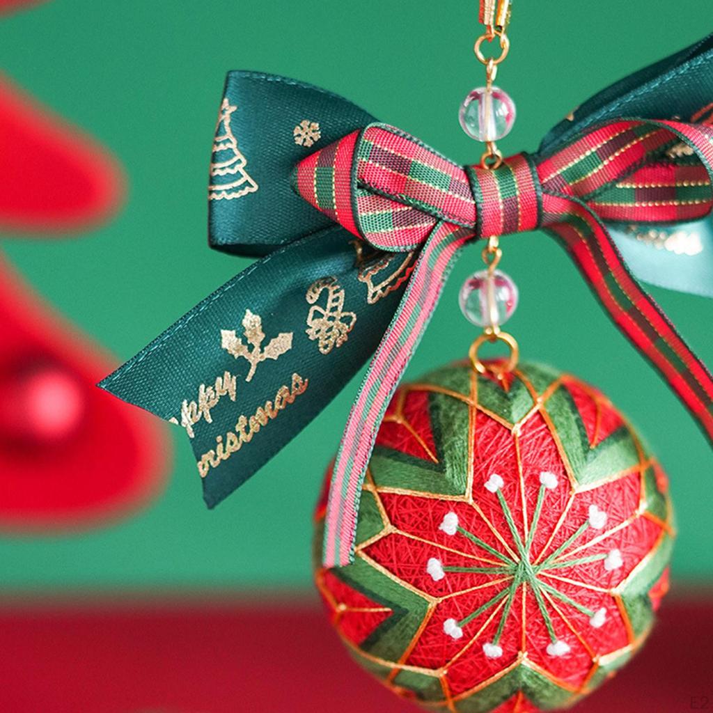 Balls Floral Threads Tools Supplies Needlework Keychain Car Hanging Crafts Embroidery Kit Hand