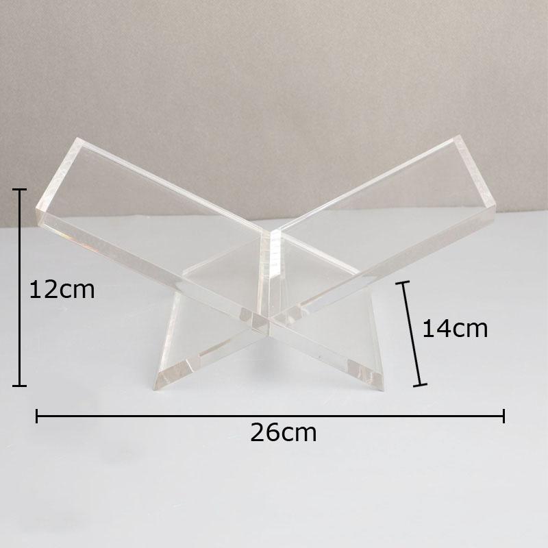 Minimalist Acrylic Transparent Bookshelf File Book Organizer Shelves Marble Base Magazine Holder Book Rack Modern Home Decor