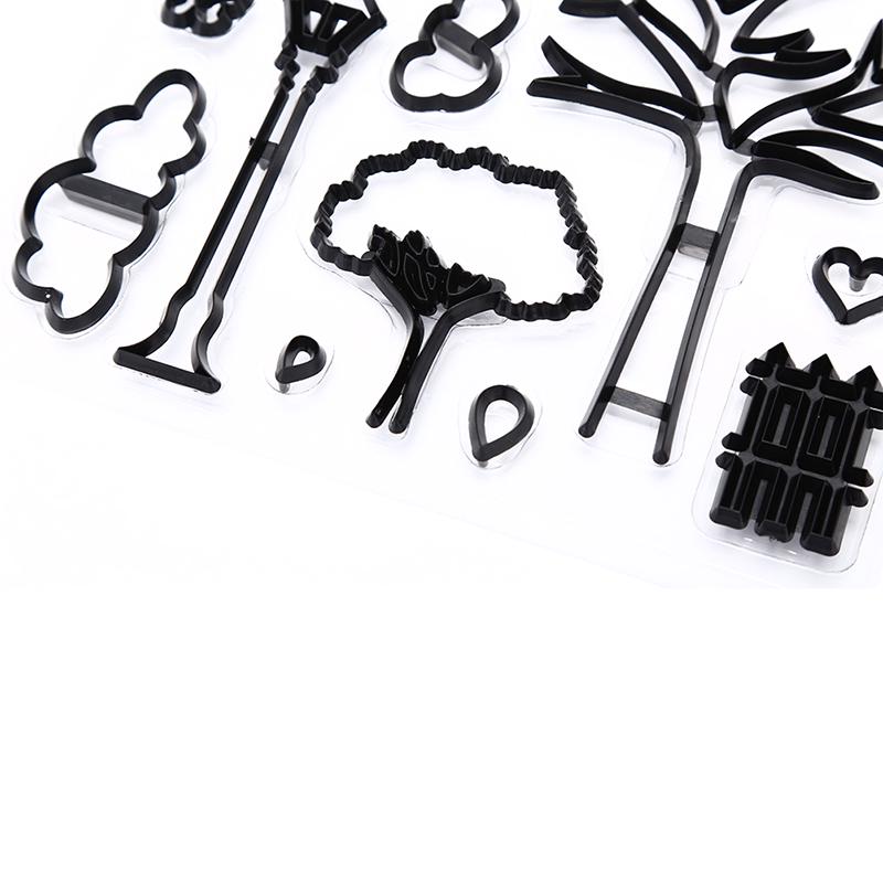 14pcs park series Plastic Silhouette Cookie Cutters Cake Biscuit Mold decoO*ca