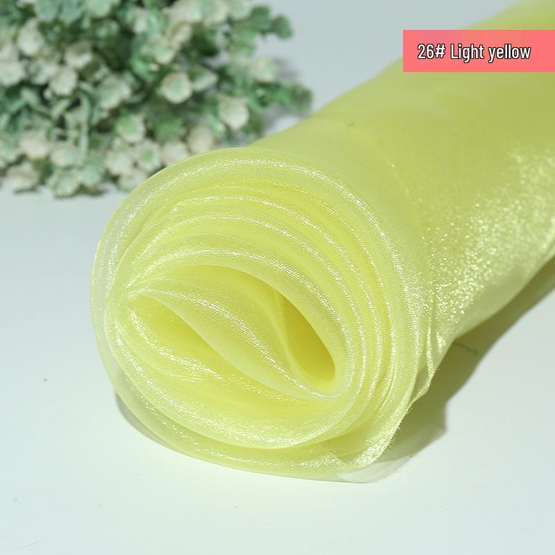 Slightly Stiff Sparkling Organza Gauze Fabric for Wedding & Evening Gowns