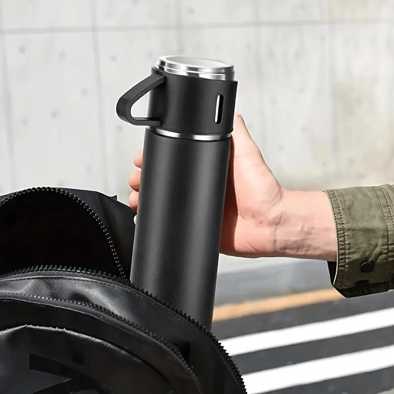 500ml/16.9oz Stainless Steel Insulated Mug, Portable Insulated Bottle with Lid, Durable Outdoor Water Bottle