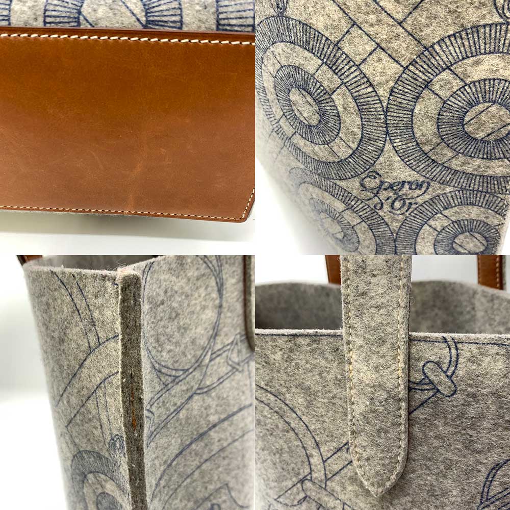 Used HERMES KarimiTote Bag felt Women