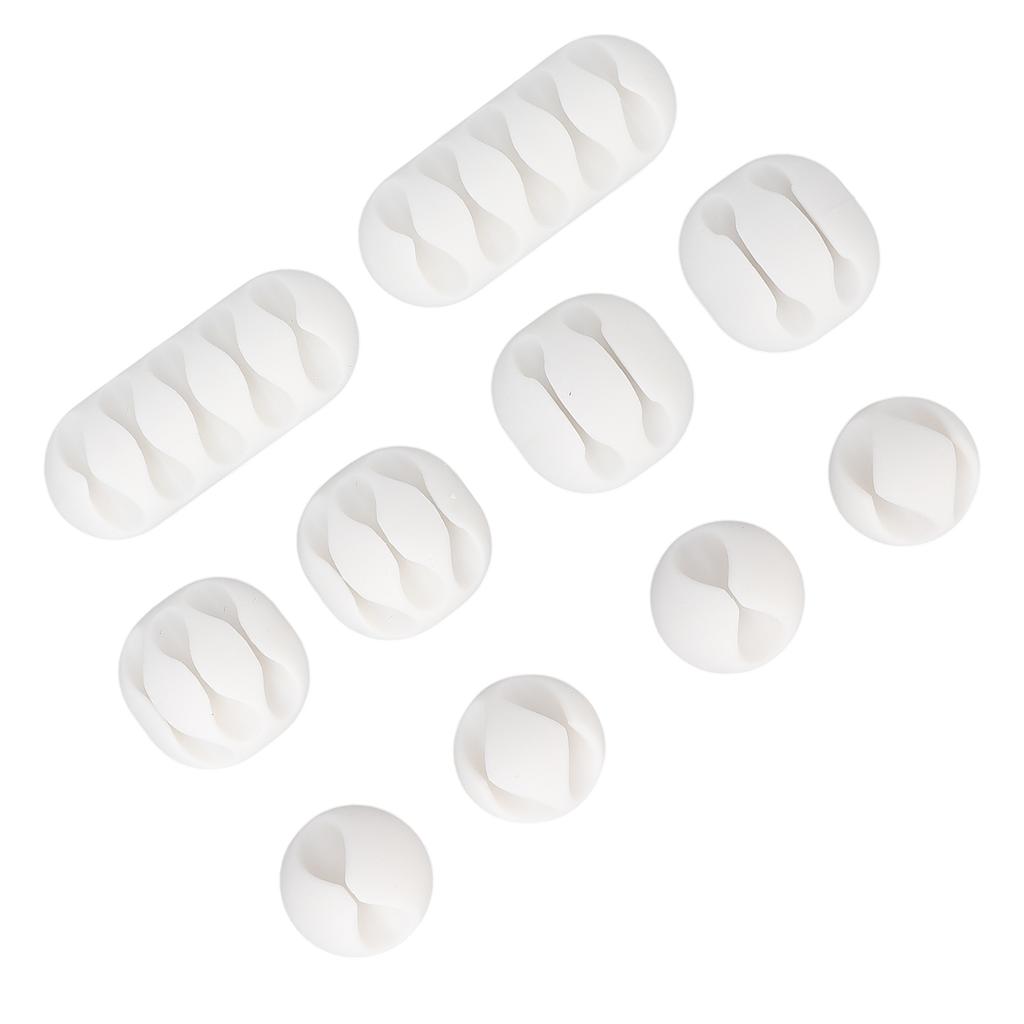 10pcs Cable Clip Cord Self Adhesive Wire Management for Beauty Equipment Desk Data Lines