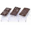 Grainrain Plastic Chocolate Bar Molds Candy Molds Plastic Polycarbonate Chocolate Molds Clear Hard DIY Pastry Baking Tool Three Bar (S5-19404)