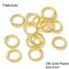 4-8mm 14/18K Gold Plated Brass Solid Closed Jump Ring,Closed Split Rings Connector For DIY Jewelry Making Accessories