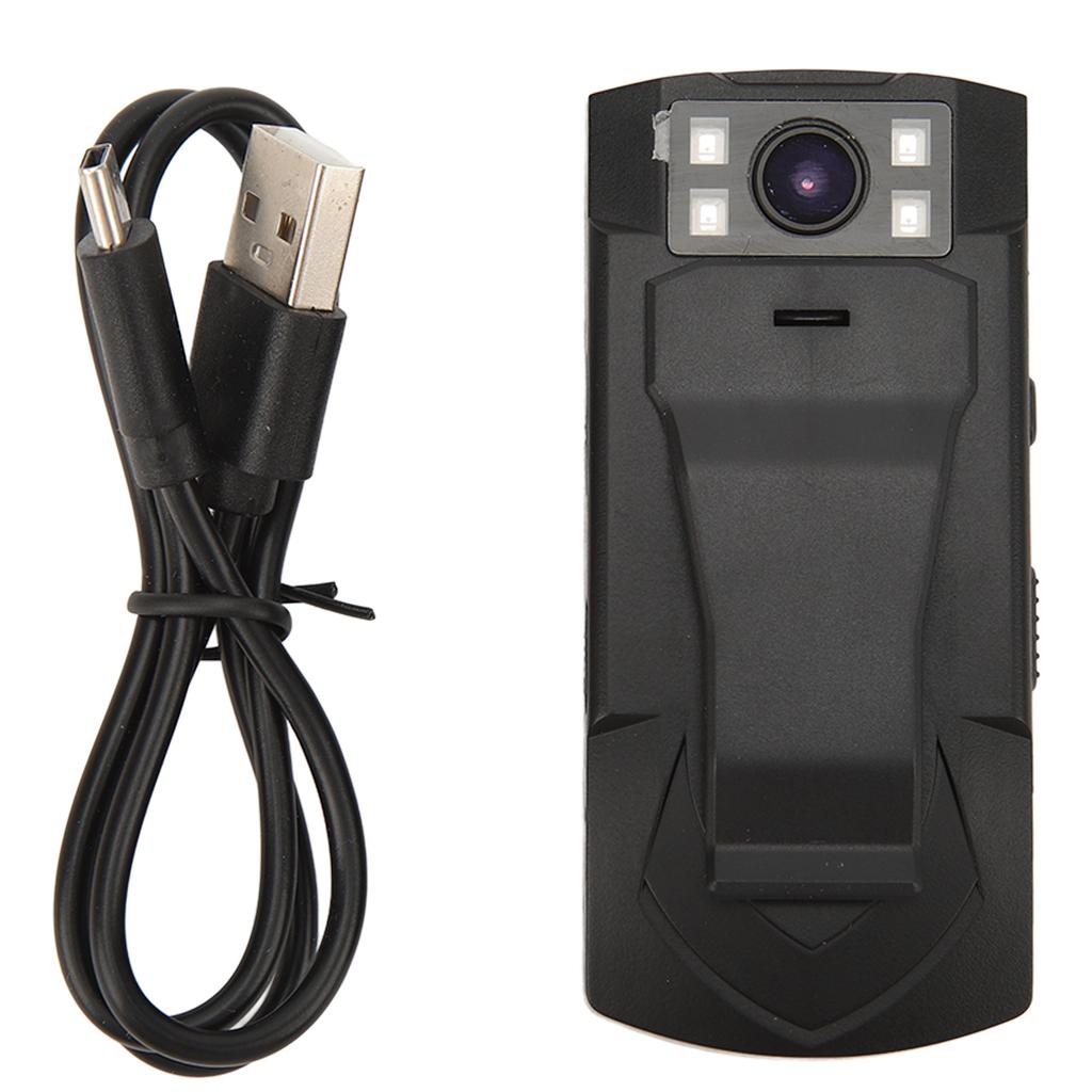 Portable Body Camera with Back Clamp 1080P Wide Angle 120 Degrees Infrared Night Vision Camera for Home Outdoor
