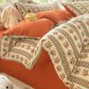 A-Class Double-Layer Yarn Floral Bedding Set Bubble Cotton Skin Friendly Summer Duvet Cover Sets Ins Soft Bed Linens for Home