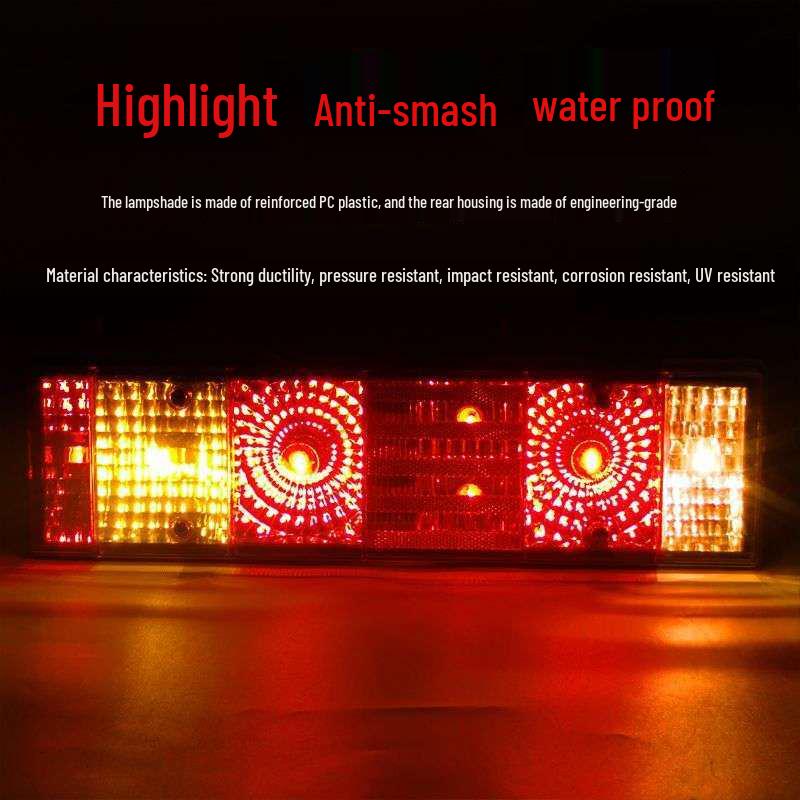 Compatible LED Rear Tail Light Assembly for Shacman Delong X3000, New M3000, F3000 - Universal Brake Light Parts.
