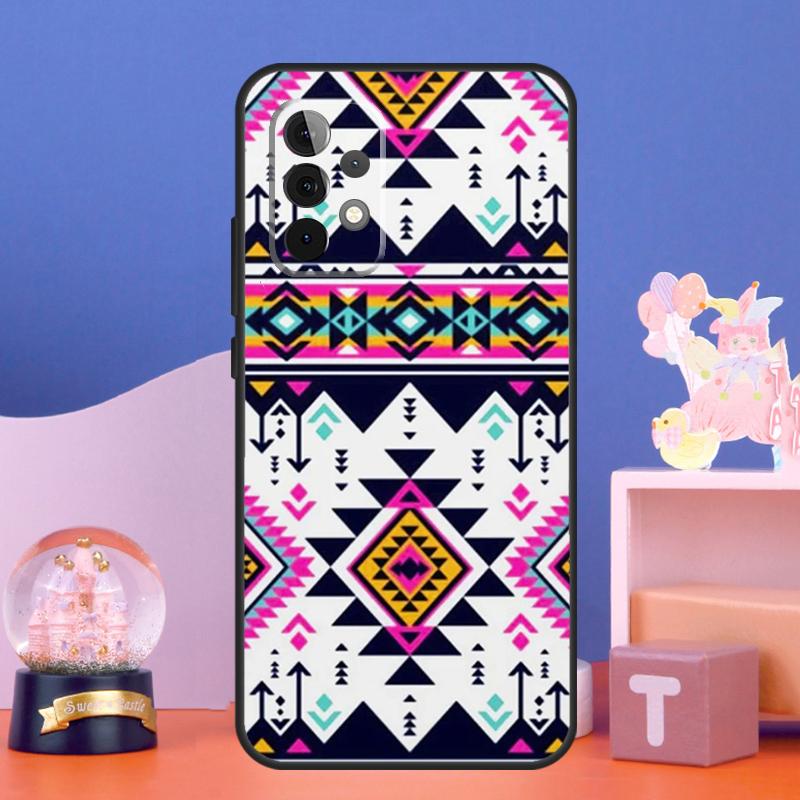 Tribal Aztec Geometric Colour Case For Samsung Galaxy A16 A26 A36 A56 A15 A35 A55 A34 A54 A52 A12 A32 A13 A33 A53 A17 A06