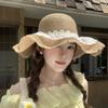 Paper Straw Women Sun Hat With Wide Brim For Beach And Resort Sun Protection