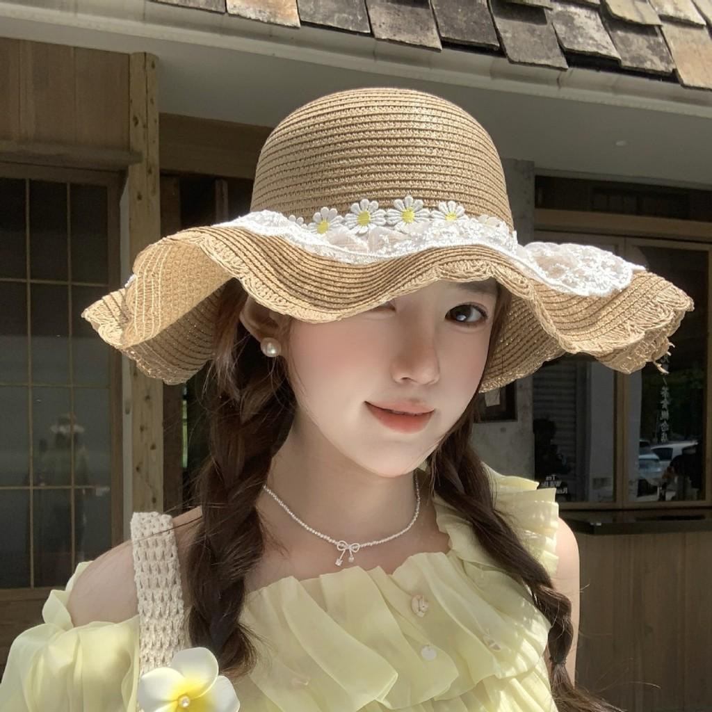 Paper Straw Women Sun Hat With Wide Brim For Beach And Resort Sun Protection