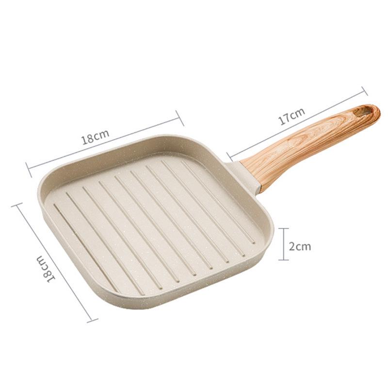 "Non-Stick Maifan Stone Omelette Pan - 4-Hole Mini Breakfast and Pancake Pan"