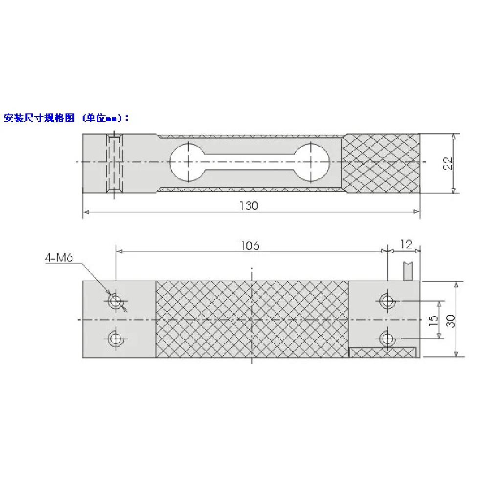 Pressure sensor, electronic scales weighing sensor 3kg, 5kg,6kg, 10kg, 20kg, 40kg, 50kg,60kg, 100kg,120kg Size 130 * 30 * 22mm