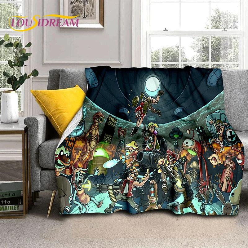 Cartoon Metal Slug Gamer Retro Game Blanket,Soft Throw Blanket for Home Bedroom Bed Sofa Picnic Travel Office Cover Blanket Kids