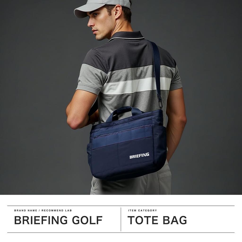 Briefing 2-Way Cart Tote CS BRG251T10 Black Golf Tote Bag