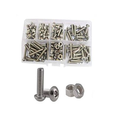 Hex Button Socket Head Cap Screw Nut Hexagon Metric Thread Machine Bolt Assortment Kit Set 304 Stainless Steel M2~M6