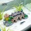 Shrimp Tank Hideout Aquarium Bridge Ornament, Arch Miniature Fish Decor, Non-Toxic Accessories Mini Model for Terrarium, Fairy Garden Reptile