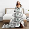 Play money Blanket Quality Super Soft  Throw Blanket Winter Airplane Travel Couch Chair Sofa Bed Novelty Bedspread