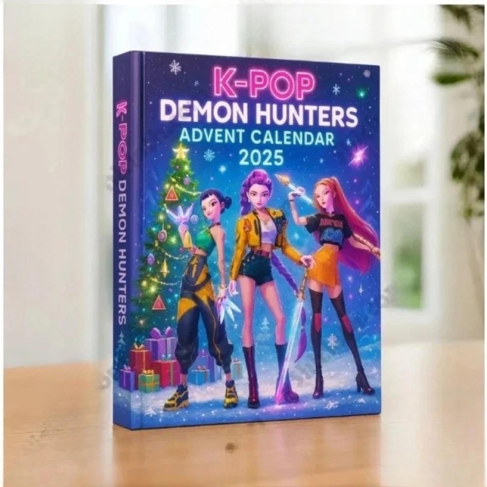 Acrylic Demon Hunter Christmas Tree Ornament Kpop Style Advent Blind Box Cute Gothic Holiday Decor Teens Gift Advent Calendar