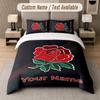 Set Biancheria da Letto Personalizzato Motivo Rugby Inghilterra, Stampa Nome Testo 1 Copripiumino più 2 Federe Tessile per la Casa