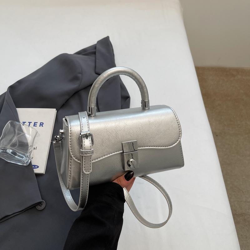 Premium Sense Hand Carry Small Square Bag Women's Fashion Versatile Shoulder Messenger Bag Commuter Bag To Work