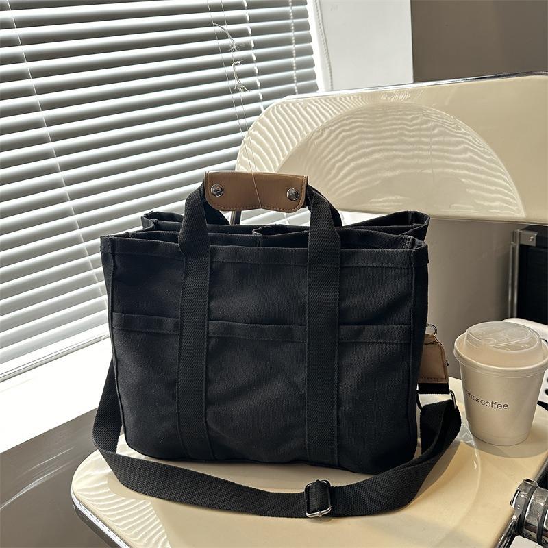 Multi-grid Mother and Baby Large-capacity Out Canvas Bag Handbag Messenger Bag Tote Bag Multi-compartment Bag