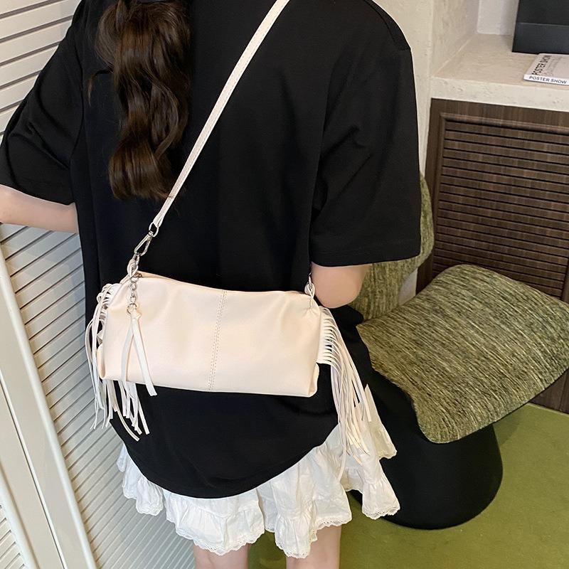 Tassel Underarm Bag Fashionable Large-capacity Casual Bag Shoulder Messenger Bag Texture Cross-border Women's Bag