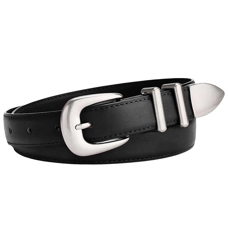 Women's High-End Genuine Leather Belt, Cowhide Design, CleanFit Niche