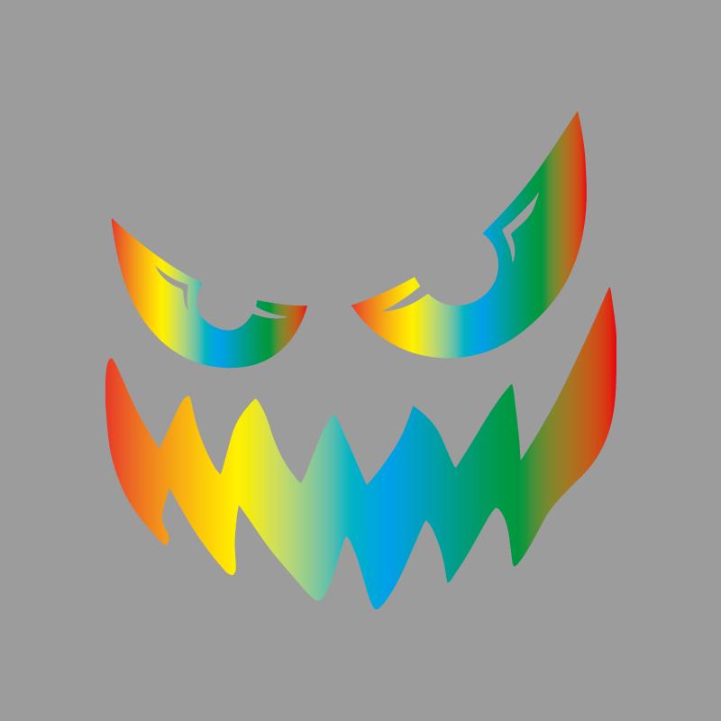 Happy and Evil Devil Smile Decals & Bumper Creative&funny Stickers for Cartoon Fans&lover,high Quality for Car Trucks Motorcycle