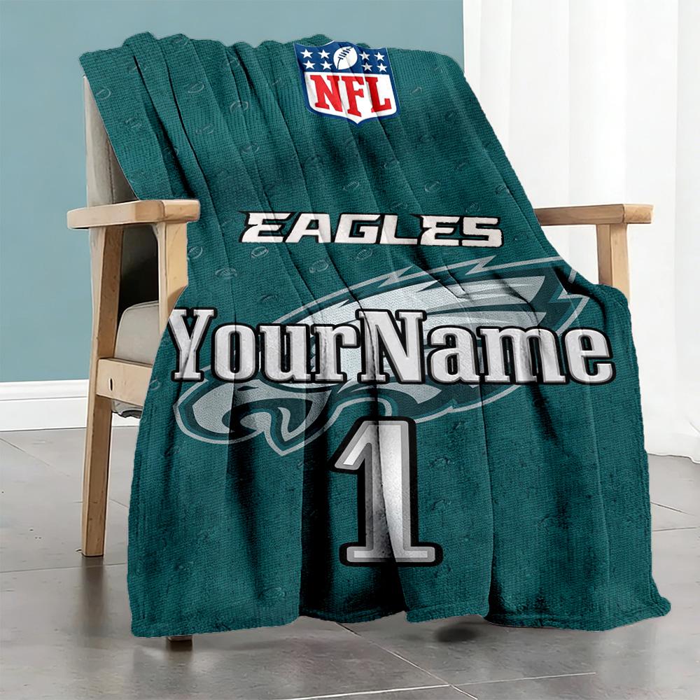 Philadelphia Eagles Personalized Name Blanket Multipurpose Personalized Blanket Warmthful Decor Great For Bedding Office Couch Bed
