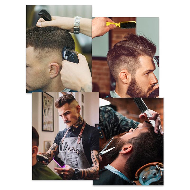 Kunststoffgriff Friseur Weiche Haarreinigungsbürste Barber Neck Duster Gebrochenes Haar entfernen Kamm Haarstyling-Tools Kamm