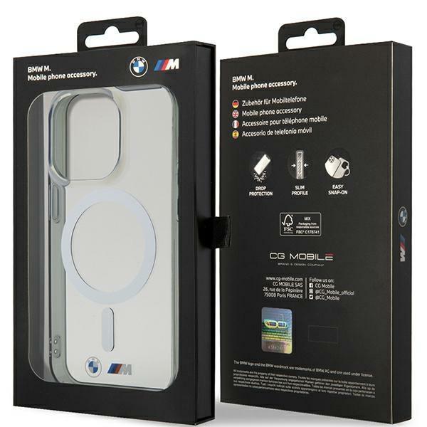 Bmw Bmhmp15Lhcrs Iphone 15 Pro 6.1 Transparent Hardcase Silver Ring Magsafe