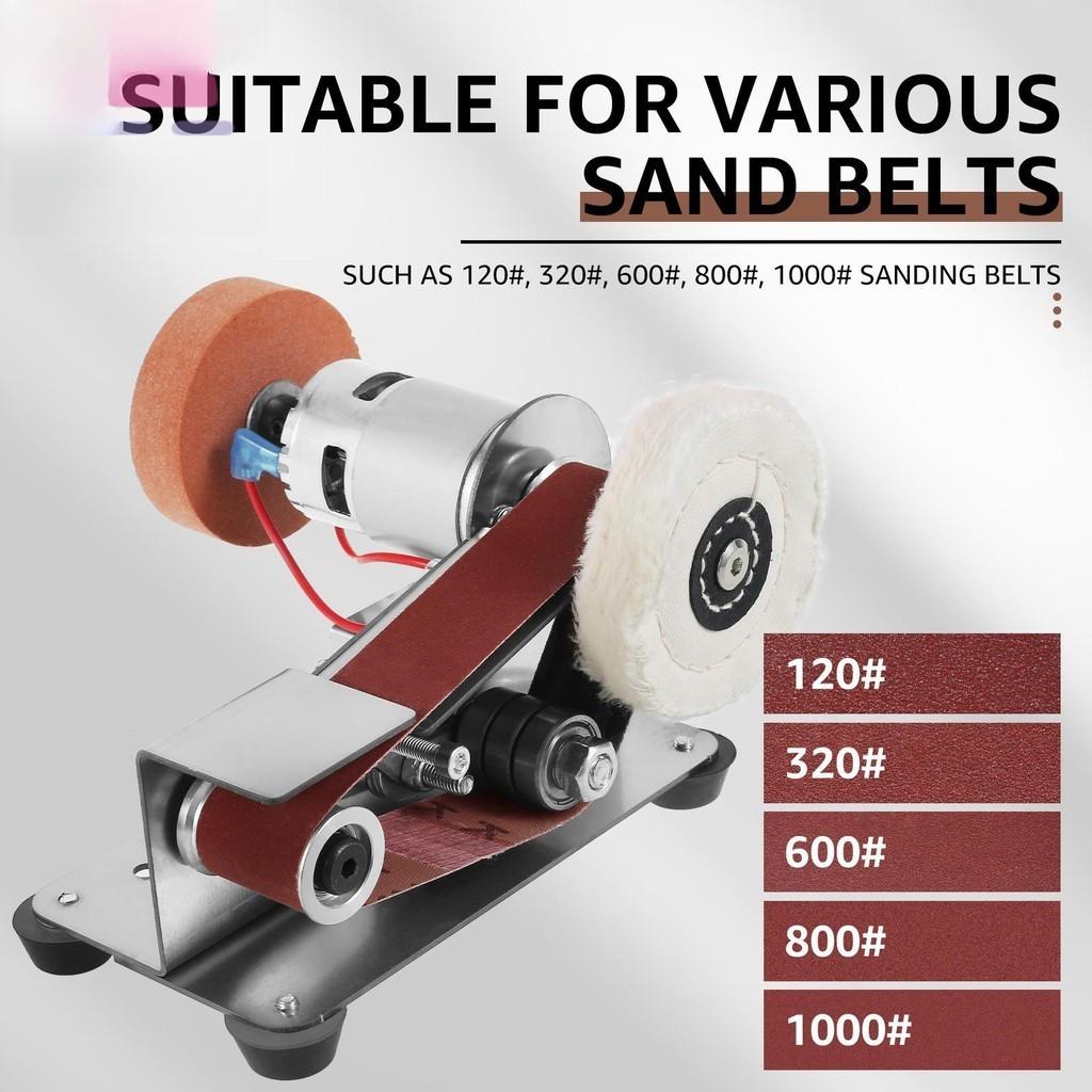 Multifunctional Electric Belt Grinder Electric Polishing Sharpener 7 Speed Adjustable Vertical Belt Sanding Polishing Machine