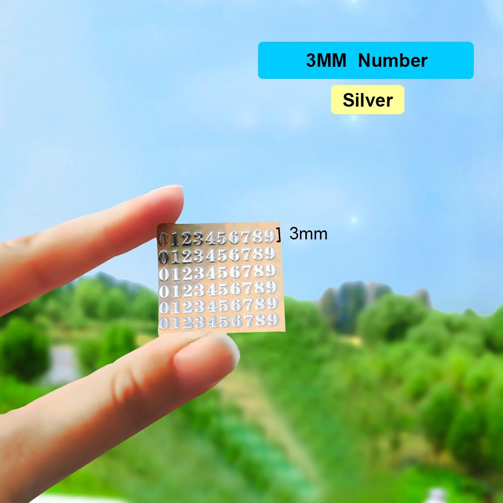 Silicone world 2-9mm Alphabet Letters Numbers Decor Stickers Gold Silver Epoxy Resin Filler For DIY Silicone Molds Craft Making