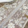 Table Cloth Chocolate Golden Velvet Embroidered Luxury Table Dining Table Cover Tablecloth Flower Lace Tv Cabinet Dust Cover