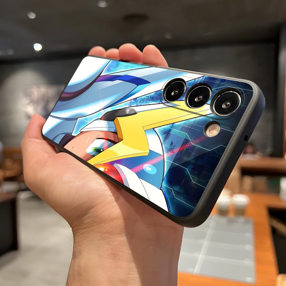 R-Rockman M-Megaman Cool Phone Case For Samsung A56 A36 A26 A16 A15 A25 A35 A55 A14 A34 A24 A54 Black Soft Shell
