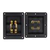 Speaker Link Plates 1Pair, Gold Tone Metal Plates for Binding Post Bridge Use in Home Speaker Systems and Daily Use