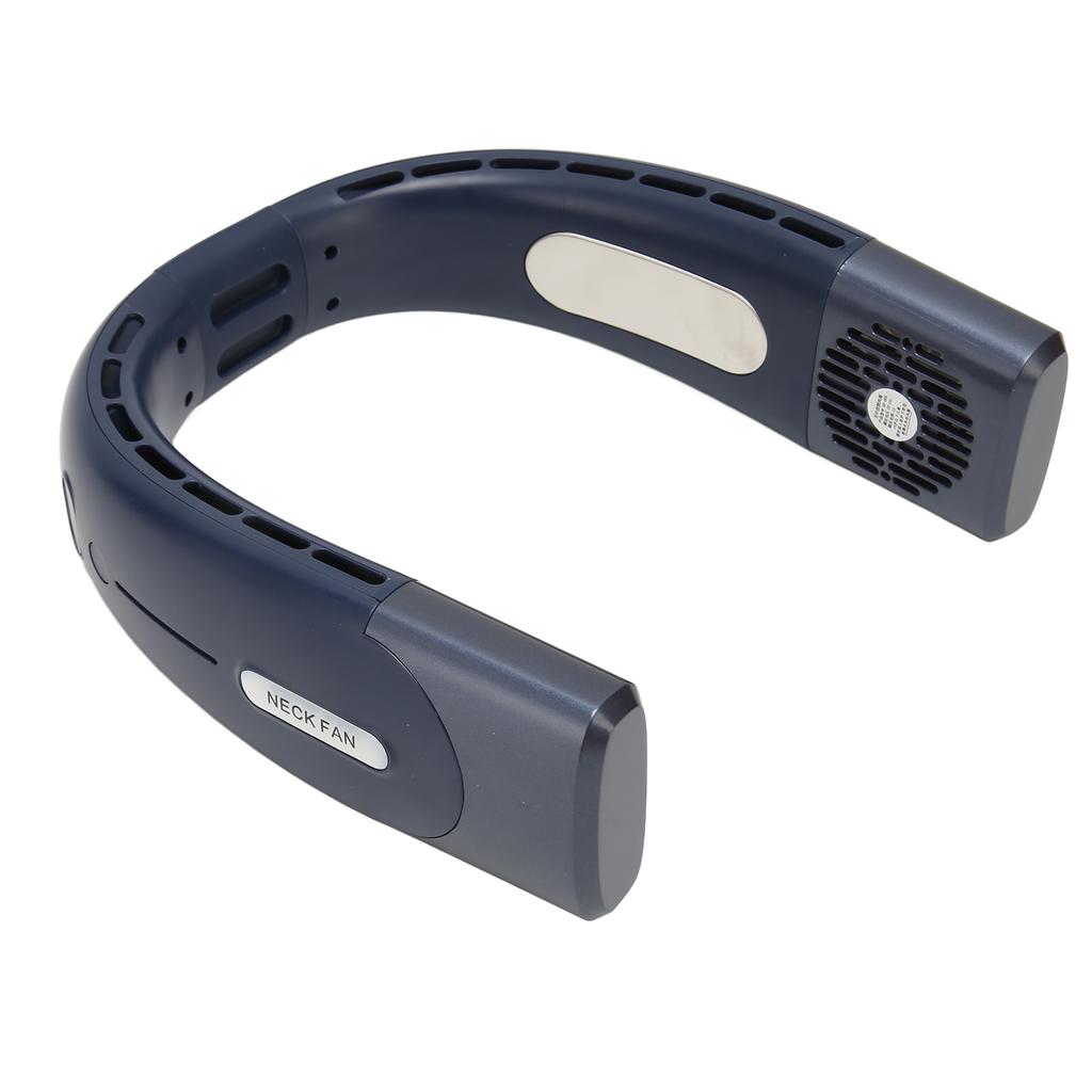 Neck Fan Portable Personal USB Rechargeable Strong Wind Wearable Hands Free Bladeless Cooler for Travel Outdoor Blue