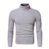 Maglione da uomo in tinta unita con collo alto in velluto, maglione autunnale e invernale, maglione in pile da uomo