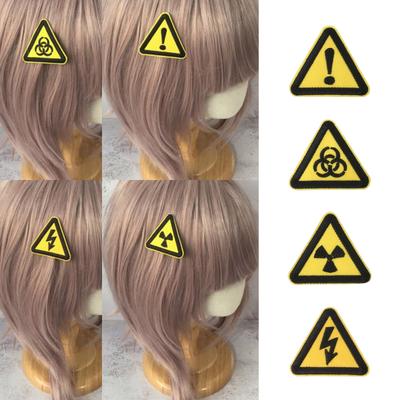 Uniek Waarschuwingsbord Haarklem voor Veiligheid en Stijl Lichtgewicht Praktisch Pluche Haaraccessoires Modieuze Haarpin
