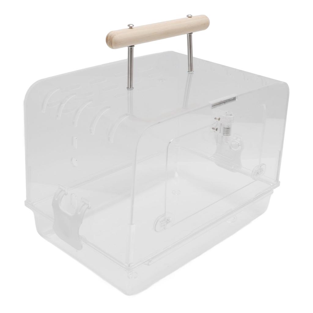 Hamster Carrier Cage Portable Small Animals Carry Travel Case Clear Acrylic Multifunctional Pet