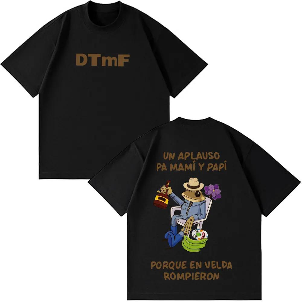 Rapper Bad Bunny Tshirt Debi Tirar Mas Fotos DTMF World Tour T Shirts Unisexs Women Fashion Vintage Hip Hop Oversized Tshirts