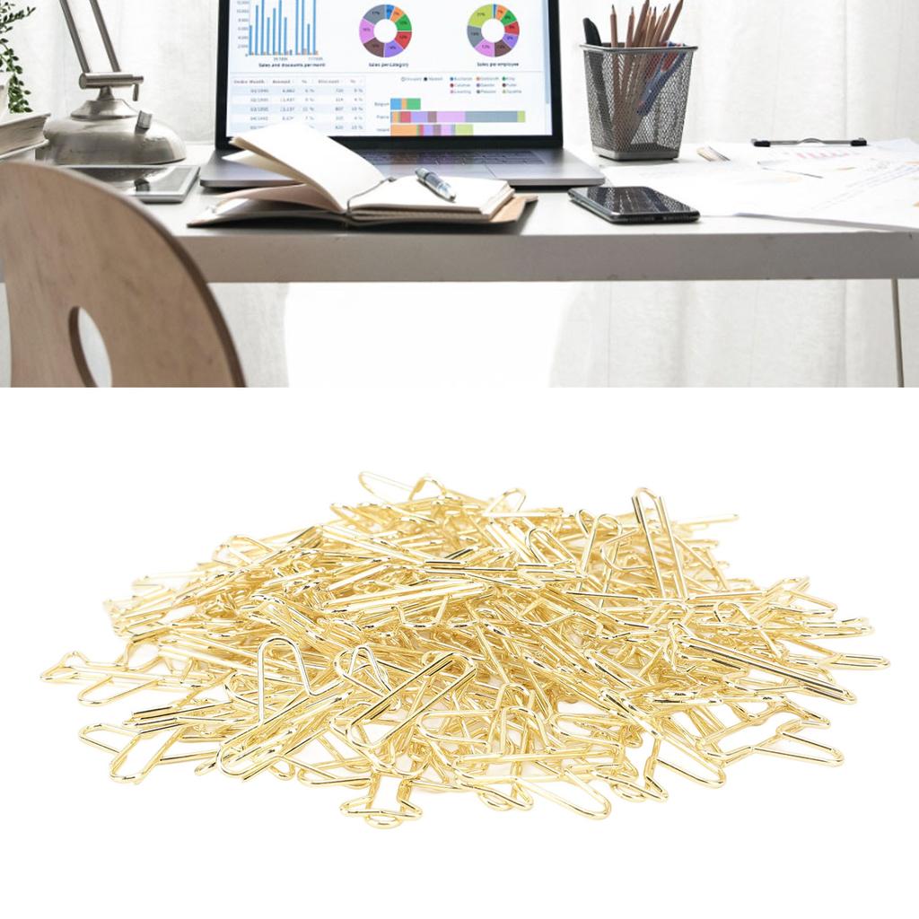 100Pcs Airplane Shaped Paper Clips Metal Lightweight Multipurpose Cute Shaped Paperclips Bookmarks Planner Clips for School