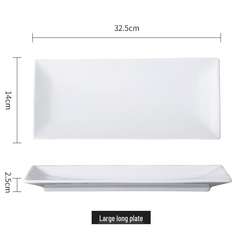 Japanese Ceramic Rectangular Sushi and Snack Plate