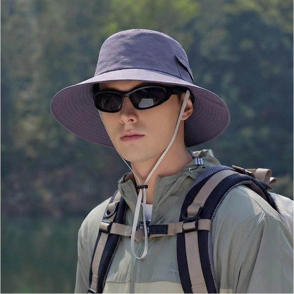 Sun Protection Fisherman's Hat Large-Brimmed Sunscreen Bucket Hat New Sun Hat Men