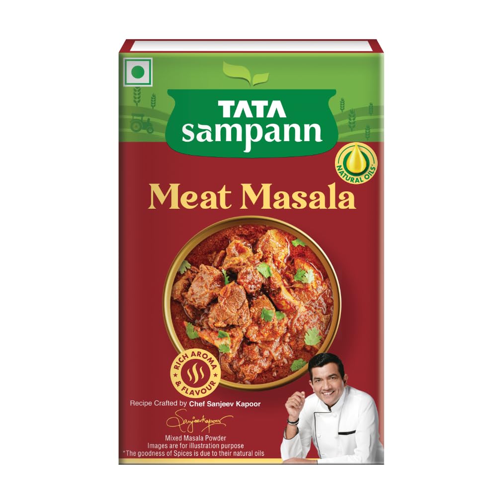 

Tata Sampann Meat Masala 100g With Natural Oils Rich Aroma Flavor Crafted By Chef Sanjeev Kapoor For Authentic Meat Dishes