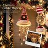 Lighted Santa Hat Hanging Chandelier – Festive Glowing Holiday Decoration for Indoor Ceiling, Living Room, Porch & Party