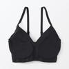 MUJI Gentle Ribbed S Women's Bra, FCH54A4A, Black, Women's